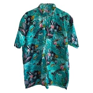 VINTAGE Colorful Fish Tropic Traders Hawaiian Style Shirt XL